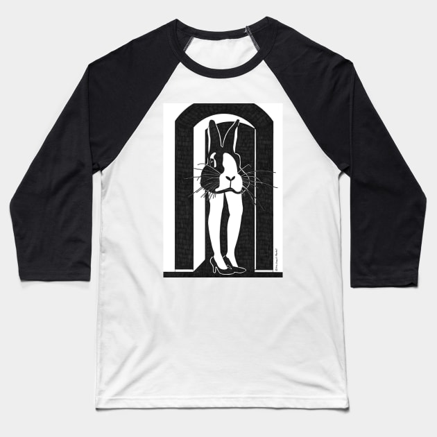 Rabbitt Feet Baseball T-Shirt by dennye